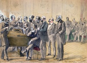 El jurado del Conservatorio de París, c. 1871 de R. Fenwick